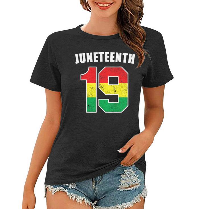 Juneteenth 19 Jersey Black American Freedom Juneteenth Women T-shirt