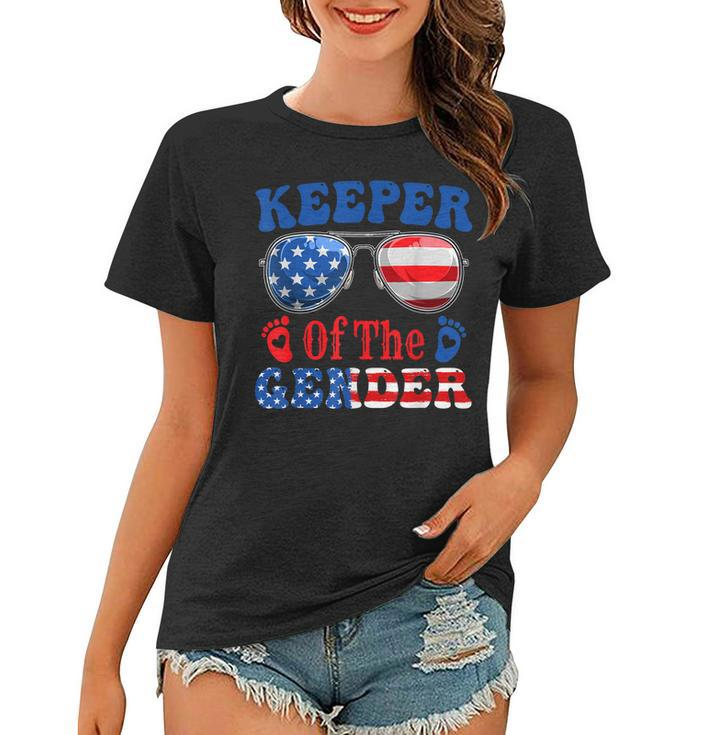 Keeper Of The Gender 4Th Of July Baby Gender Reveal  Women T-shirt