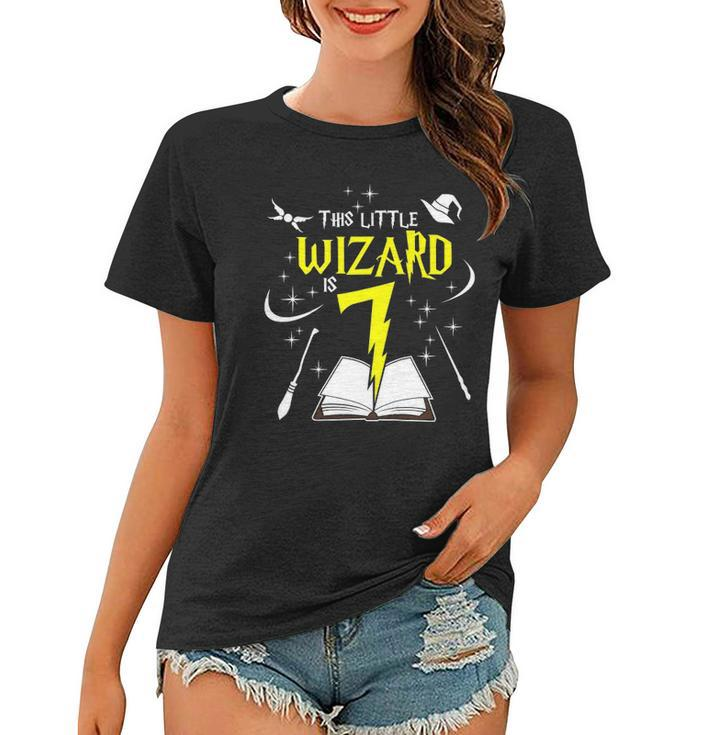 Kids 7Th Birthday Girls Wizard Magic 7 Years Old Women T-shirt