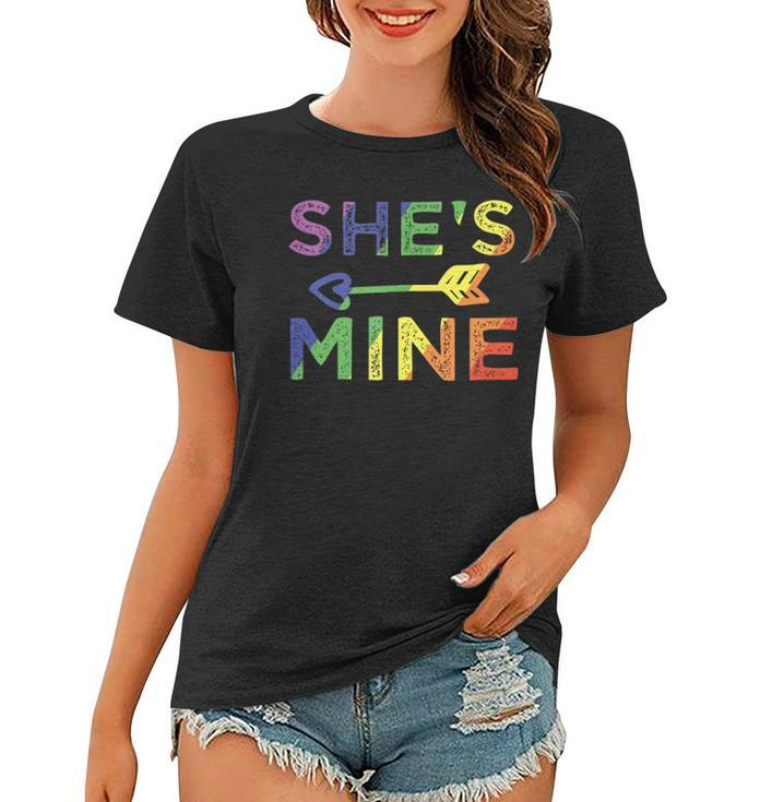 Lesbian Couple Shes Mine Im Hers Matching Lgbt Pride  Women T-shirt