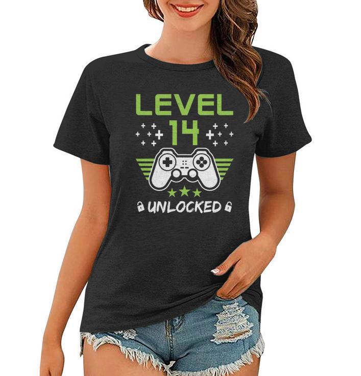 Level 14 Unlocked Funny 14Th Birthday Women T-shirt
