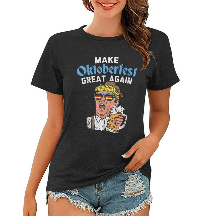 Make Oktoberfest Great Again Funny Trump Drink Beer Mug  Women T-shirt