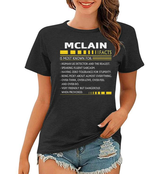 Mclain Name Gift   Mclain Facts Women T-shirt