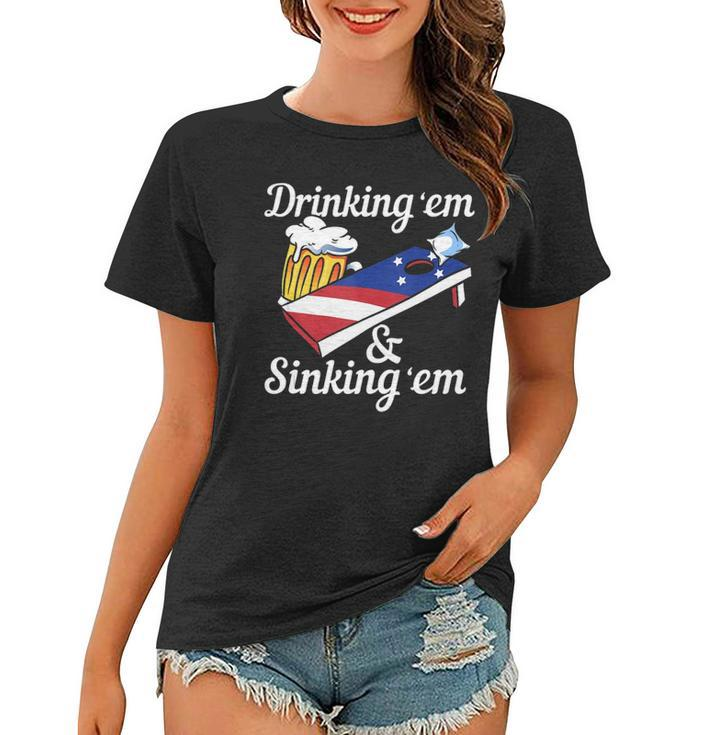 Mens Men Or Women Drinking Yard Game - Funny Cornhole  Women T-shirt