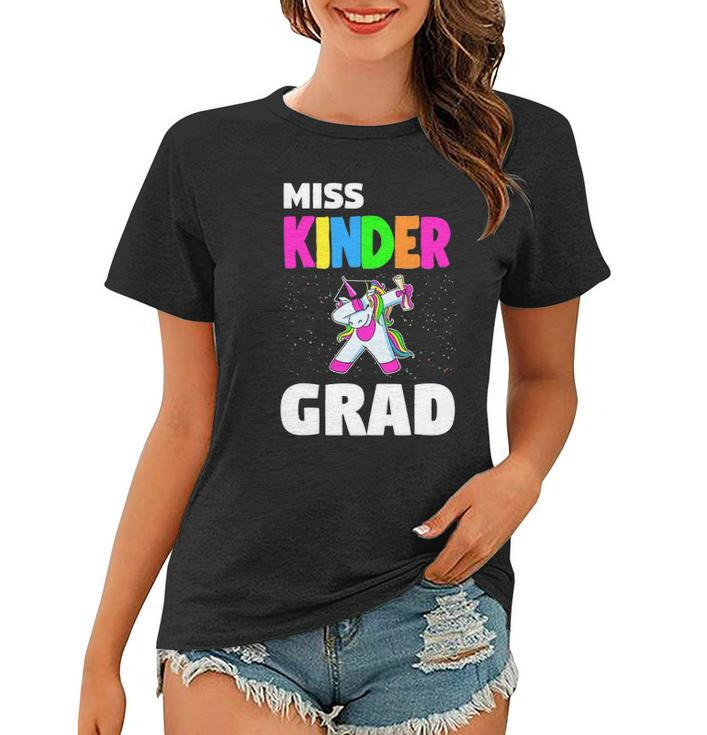 Miss Kinder Grad Kindergarten Graduation Unicorn Women T-shirt