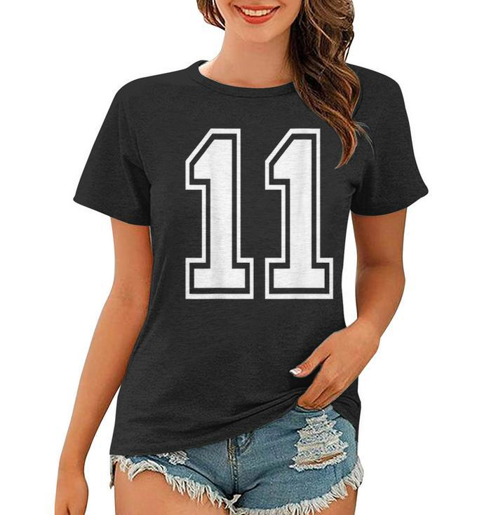 Number 11  Sports Player Number Back Of Women T-shirt