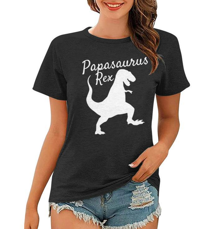 Papa Saurus Rex  Family Dinosaur Pajamas Women T-shirt