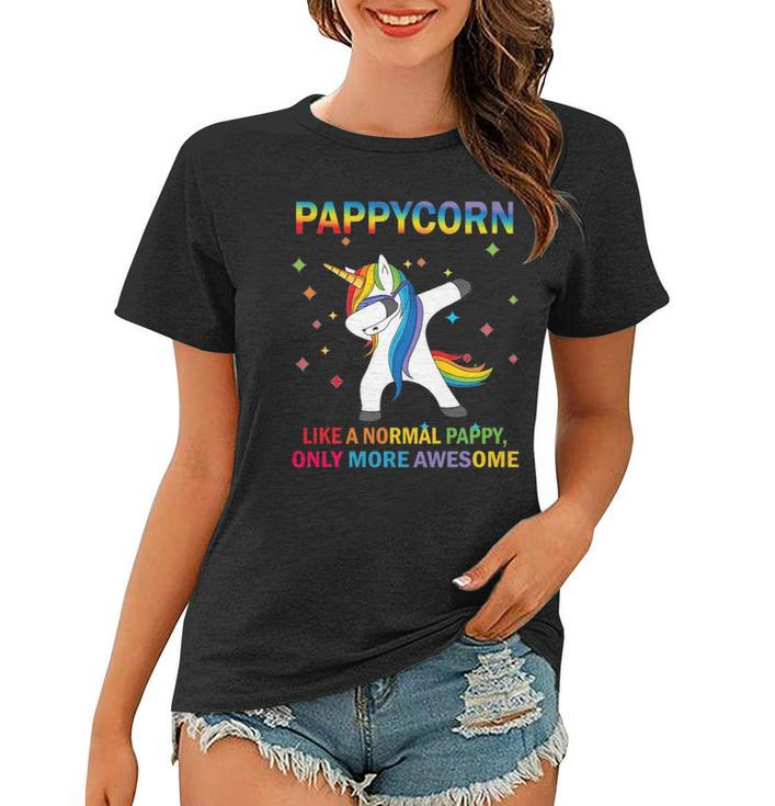 Pappycorn Dabbing Unicorn Pappy Funny Gift Women T-shirt