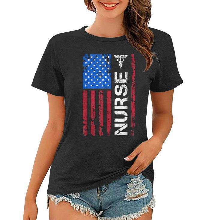 Patriotic Nurse 4Th Of July American Flag Independence Day  V3 Women T-shirt