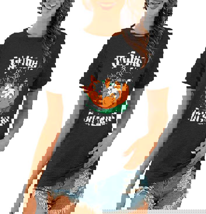 Pet Dogs Hail Satan Kawaii Satanic Dog Astrology Witchcraft Women T-shirt