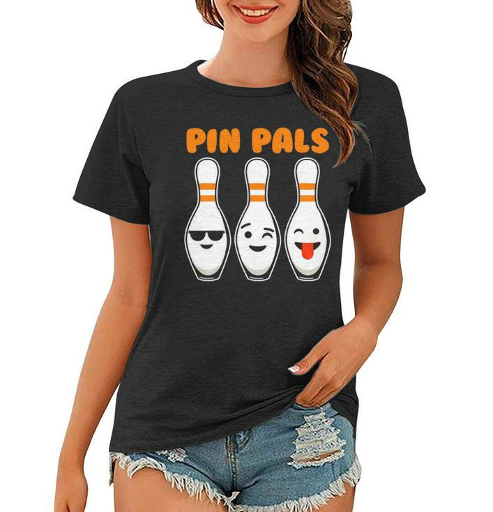 Pin Pals Cute Funny Bowling Women T-shirt