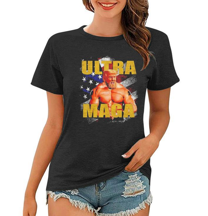 Pro-Trump Trump Muscle Ultra Maga American Muscle Women T-shirt