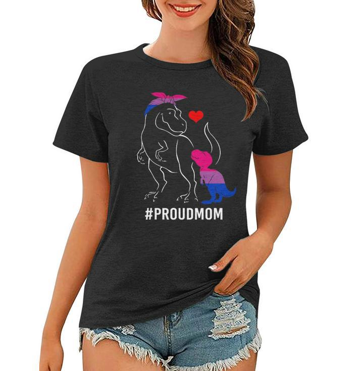 Proud Mom Dinosaurrex Mama Bisexual Pride Women T-shirt