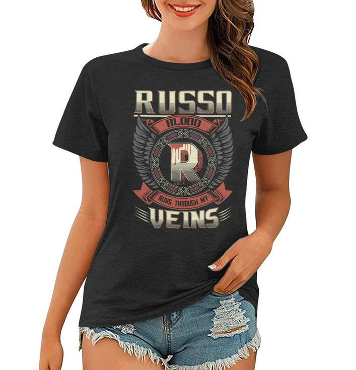 Russo Blood  Run Through My Veins Name V6 Women T-shirt