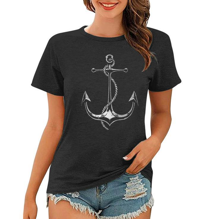 Sailboat Anchor Sailing Boater Captain Women T-shirt