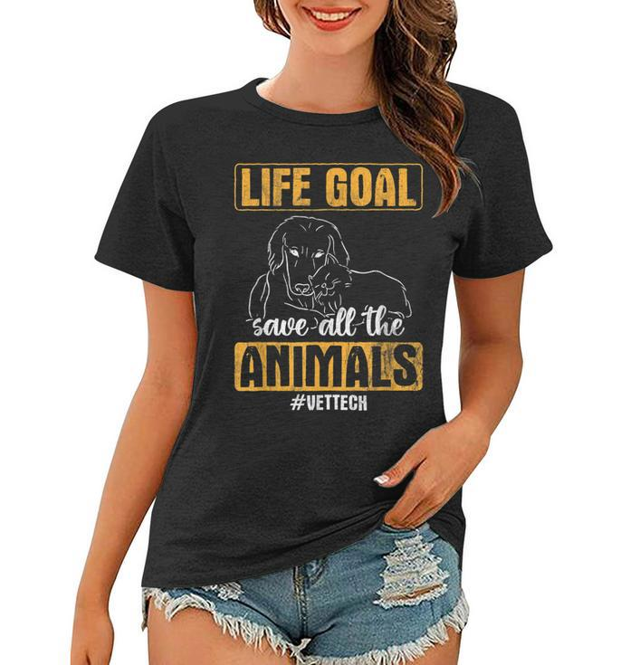 Save All The Animals Veterinary Vet Tech  Women T-shirt