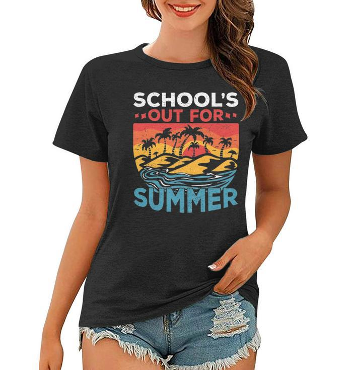 Schools Out For Summer Teacher Cool Retro Vintage Last Day Women T-shirt