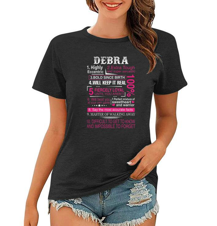 Ten Facts About Women Debra First Name Gift Women T-shirt