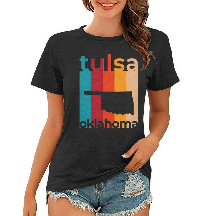 Tulsa Oklahoma Vintage Ok Retro Cutout Women T-shirt