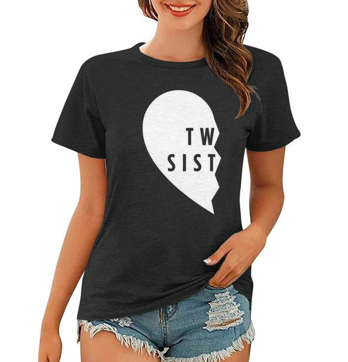Twin Sisters  Heart Half Matching Set 1 Of 2 Gift Women T-shirt