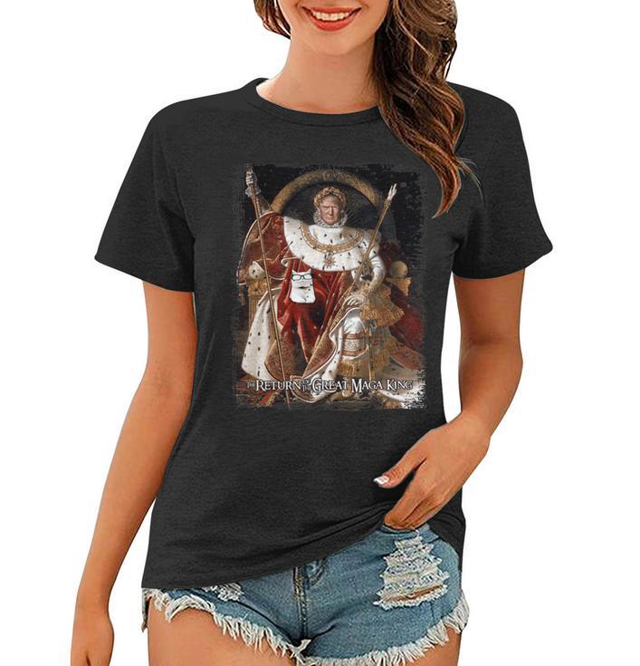 Ultra Maga The Return Of The Great Maga King Fun Trump  Women T-shirt