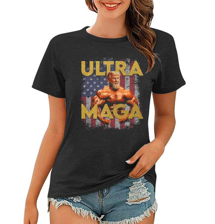 Ultra Mega Proud Ultra Maga Trump 2024 Gift Women T-shirt