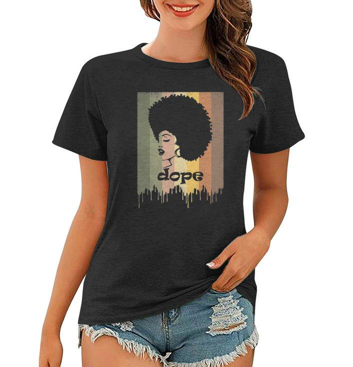 Unapologetically Dope Vintage Retro Black History Month Women T-shirt