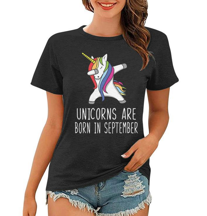 Unicorns Are Born In September Women T-shirt