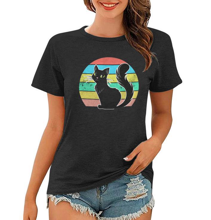 Vintage Black Cat Lover 307 Shirt Women T-shirt