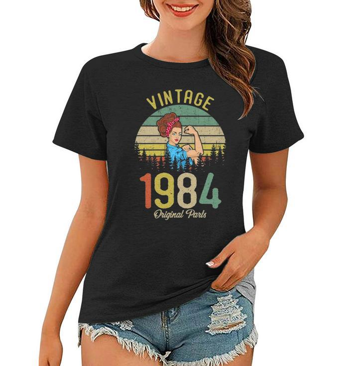 Vintage Made In 1984 38Th Birthday Gift Idea Original Parts Women T-shirt