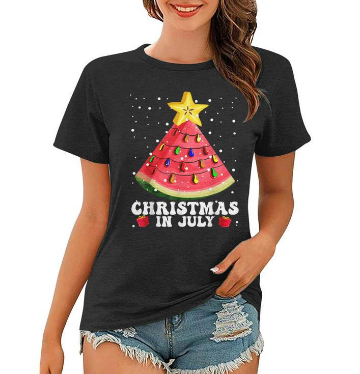 Watermelon Christmas Tree Christmas In July Summer Vacation  V2 Women T-shirt