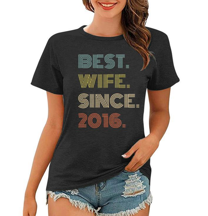 Womens 6Th Wedding Anniversary Best Wife Since 2016 Gift Women T-shirt