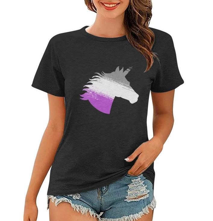 Womens Ace Asexual Unicorn Lgbt Pride Stuff March Pride Month Women T-shirt