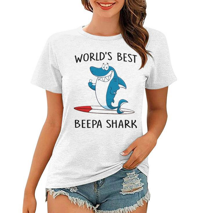 Beepa Grandpa Gift   Worlds Best Beepa Shark Women T-shirt