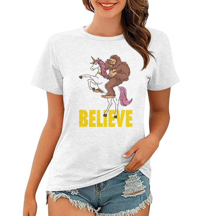 Bigfoot Unicorn  Sasquatch Tee Men Women Kids Gift Women T-shirt
