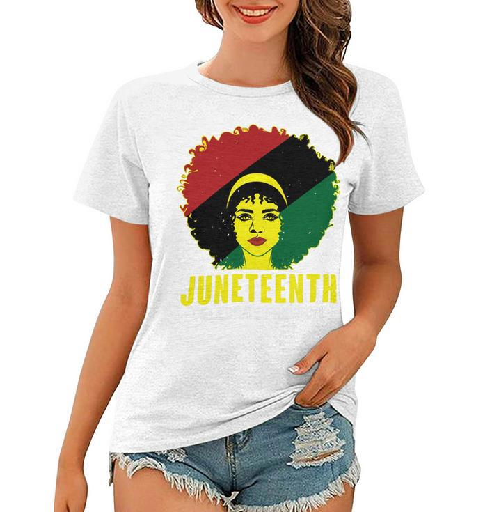 Black Queen Juneteenth Celebrate Freedom Tshirt Women T-shirt