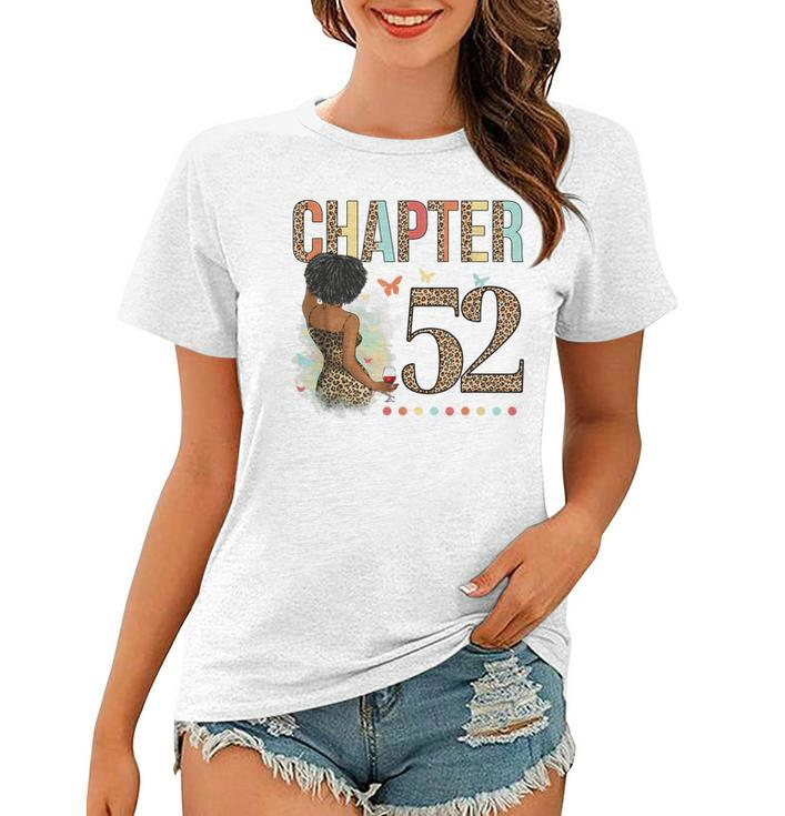 Chapter 52 Years Old 52Nd Birthday Leopard Afro Black Womens  Women T-shirt