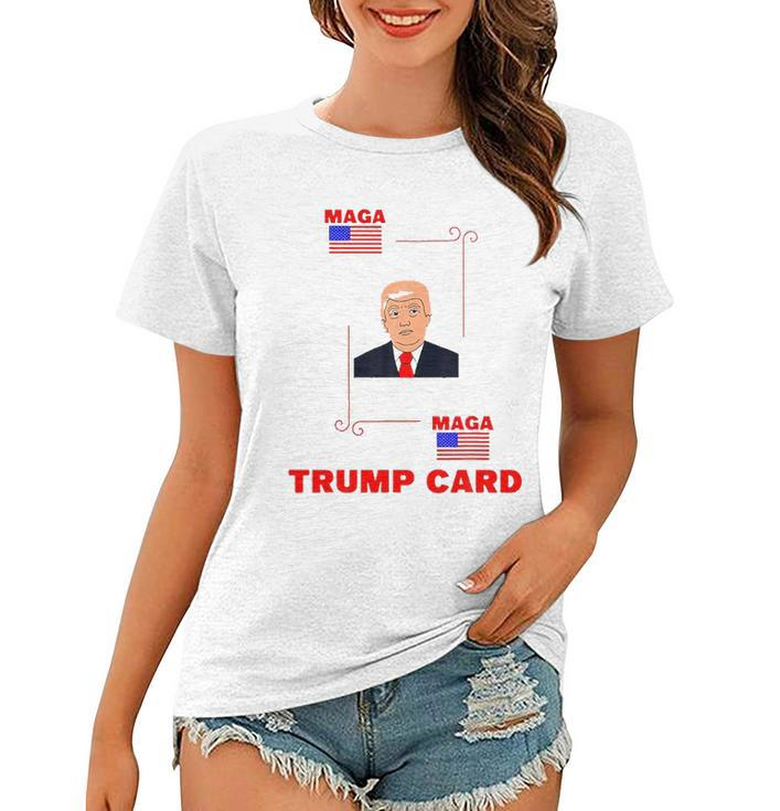Election 2024 Ace Of Trump Card Maga Political Women T-shirt