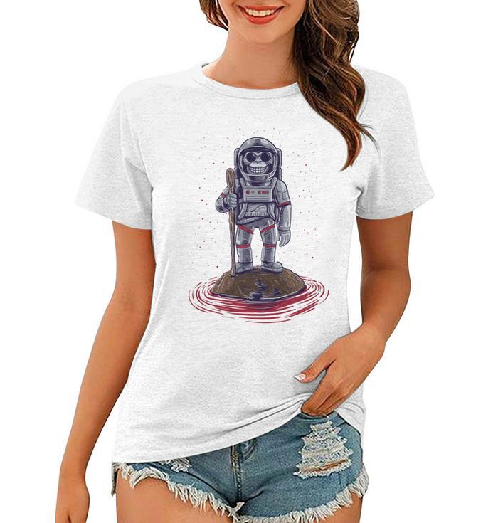 Funny Astronaut Monkey V3 Women T-shirt