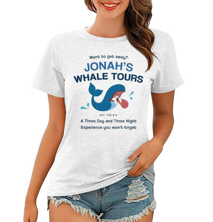 Funny Christian Gifts Religious Bible Verse Jonahs Whale Women T-shirt