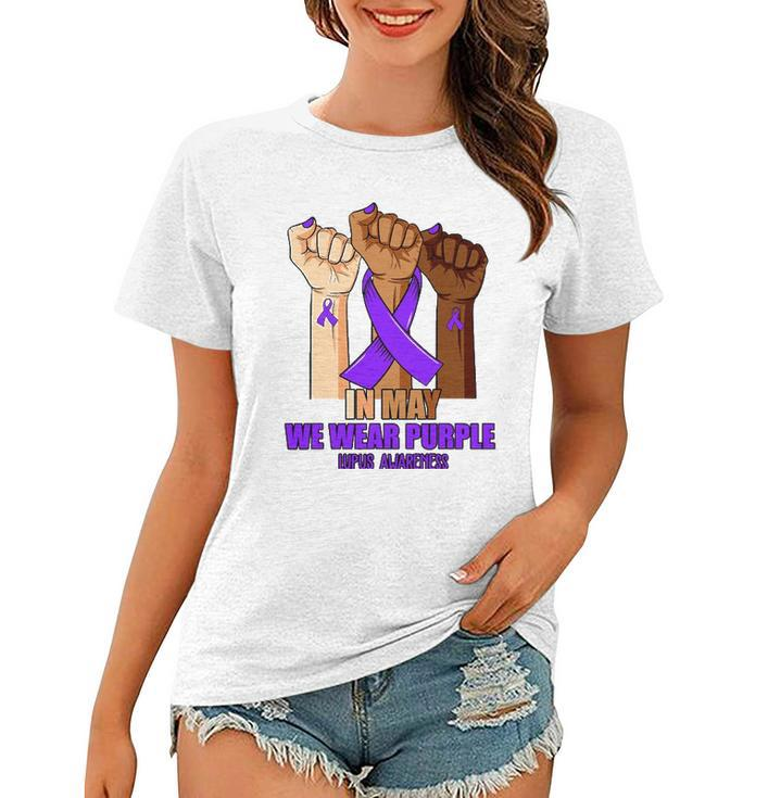 Hand In May We Wear Purple Lupus Awareness Month Women T-shirt