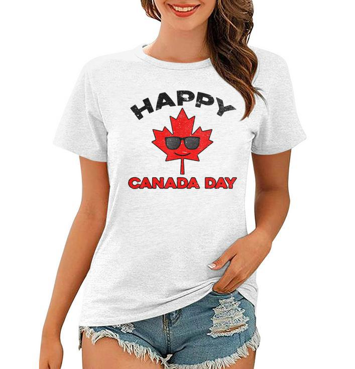 Happy Canada Day Funny Maple Leaf Canada Day Kids Toddler  Women T-shirt
