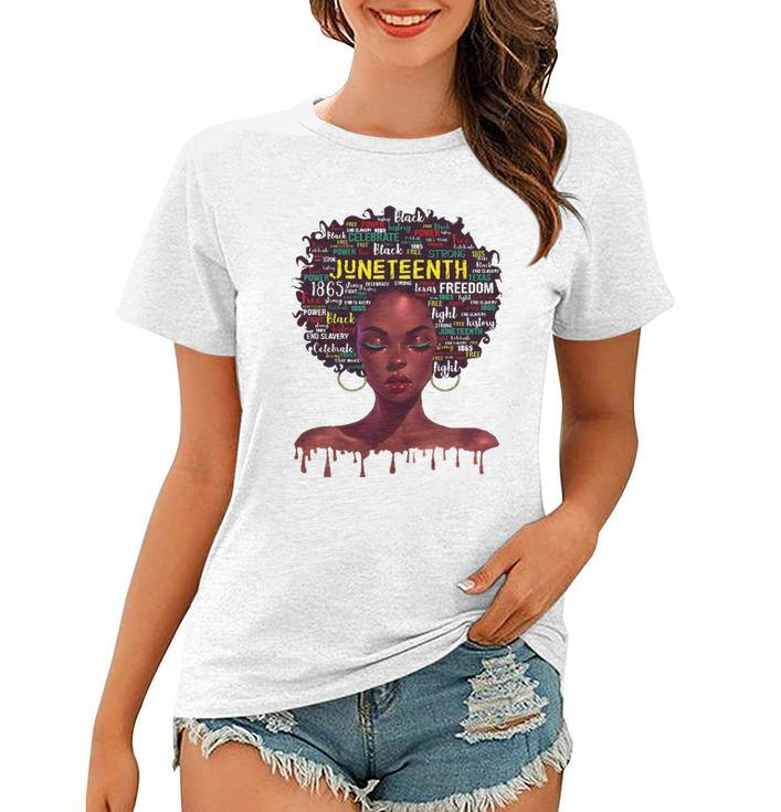 Juneteenth S For Women Afro Beautiful Black Pride 2022 African American Women T-shirt