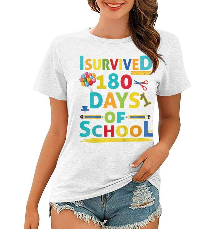 Kids I Survived 180 Days Of School 2022 Class Activity Teacher  Women T-shirt