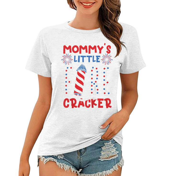 Kids Mommys Little Firecracker Independence Day Firework Toddler  Women T-shirt