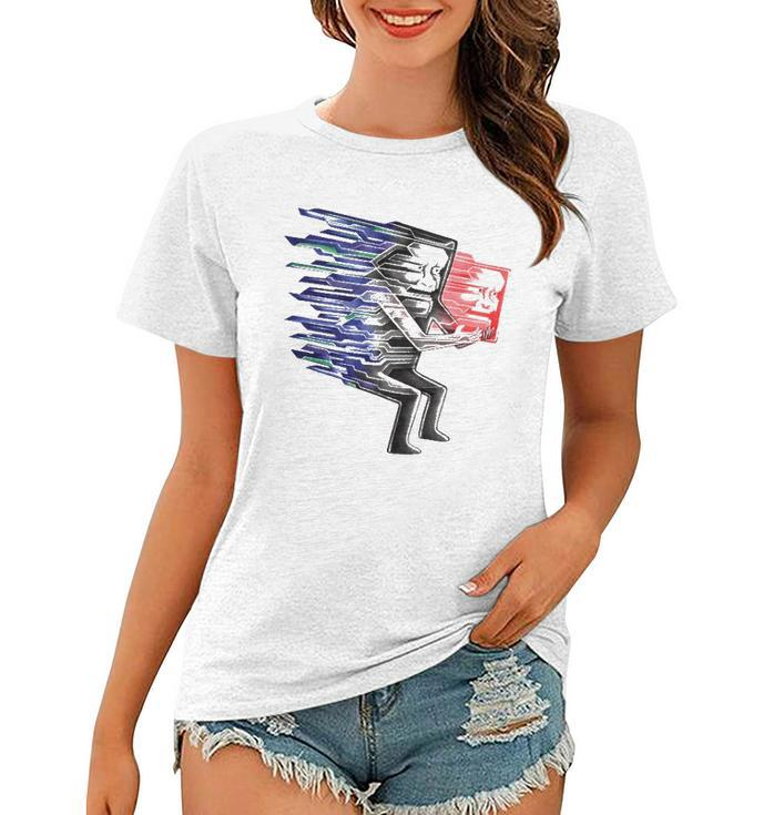 Loss Of Self Funny Two-Faced Person Women T-shirt