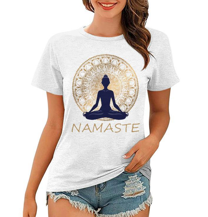Namaste Yoga Dress Meditation Clothes Lotus Position Women T-shirt