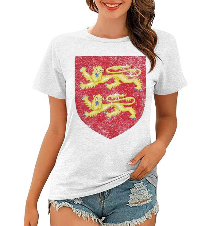 Normandy Coat Of Arms Flag France Norman Two Leopards Women T-shirt