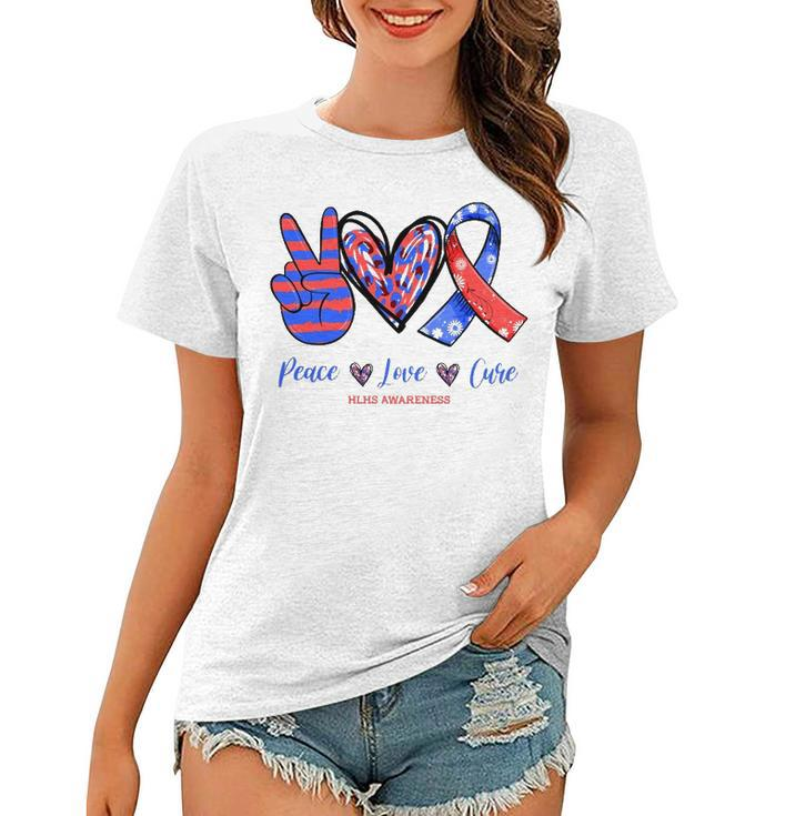 Peace Love Cure Hypoplastic Left Heart Syndrome Awareness Women T-shirt