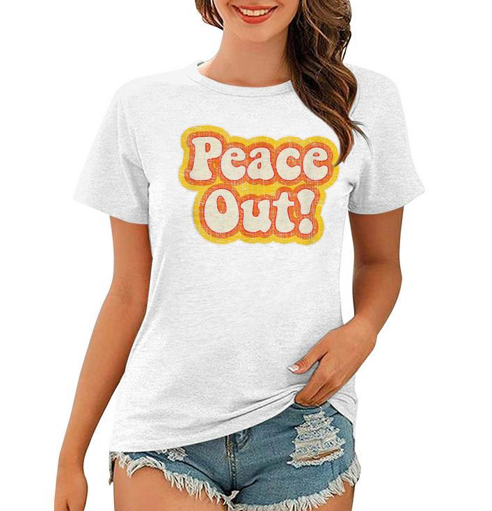 Peace Out Vintage 1970S  Men Women Kids Women T-shirt